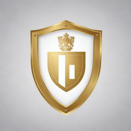 Design a gold and white football club crest shield.