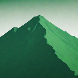 An artistic rendering of a vibrant green mountain, incorporating PNG-style transparency