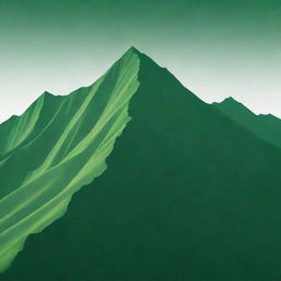 An artistic rendering of a vibrant green mountain, incorporating PNG-style transparency