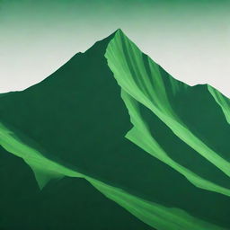 An artistic rendering of a vibrant green mountain, incorporating PNG-style transparency