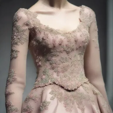 In the fashion industry, the groundmass of a dress can refer to the fabric in which intricate embroidery or embellishments are incorporated.