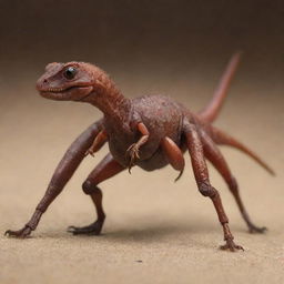 A unique creature born from the combination of ant and dinosaur genetics resulting in a miniaturized dinosaur with ant-like features.