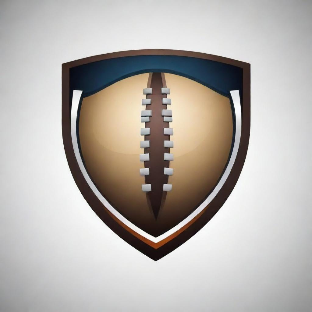 Design a blank football logo with artistic accents.