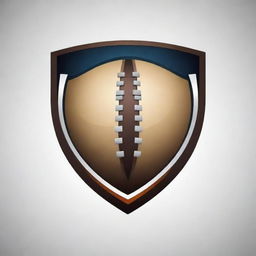 Design a blank football logo with artistic accents.