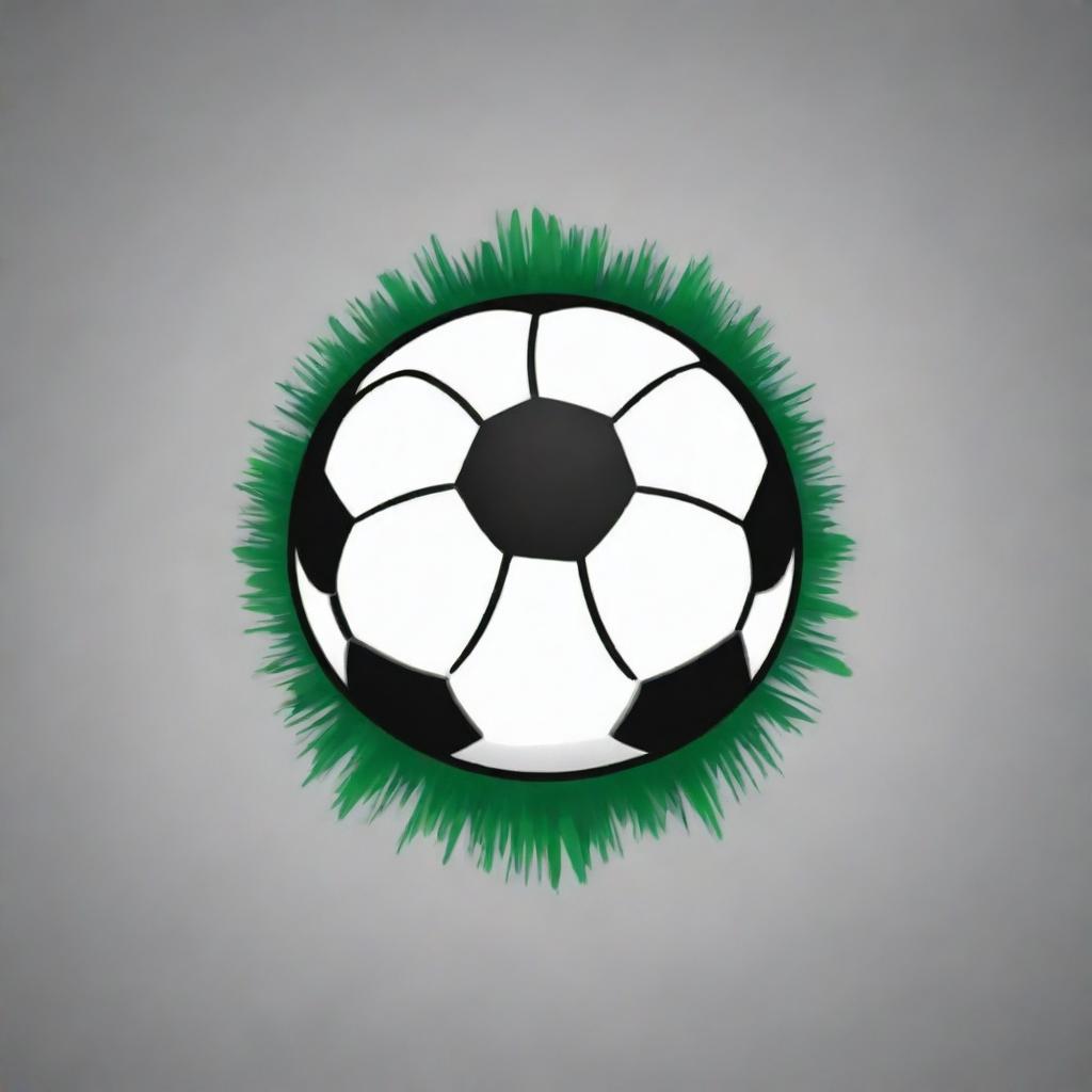 Design a blank football logo with artistic accents.