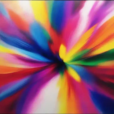 The artist created an abstract painting that depicted vibrant colors blending together like ionized particles.