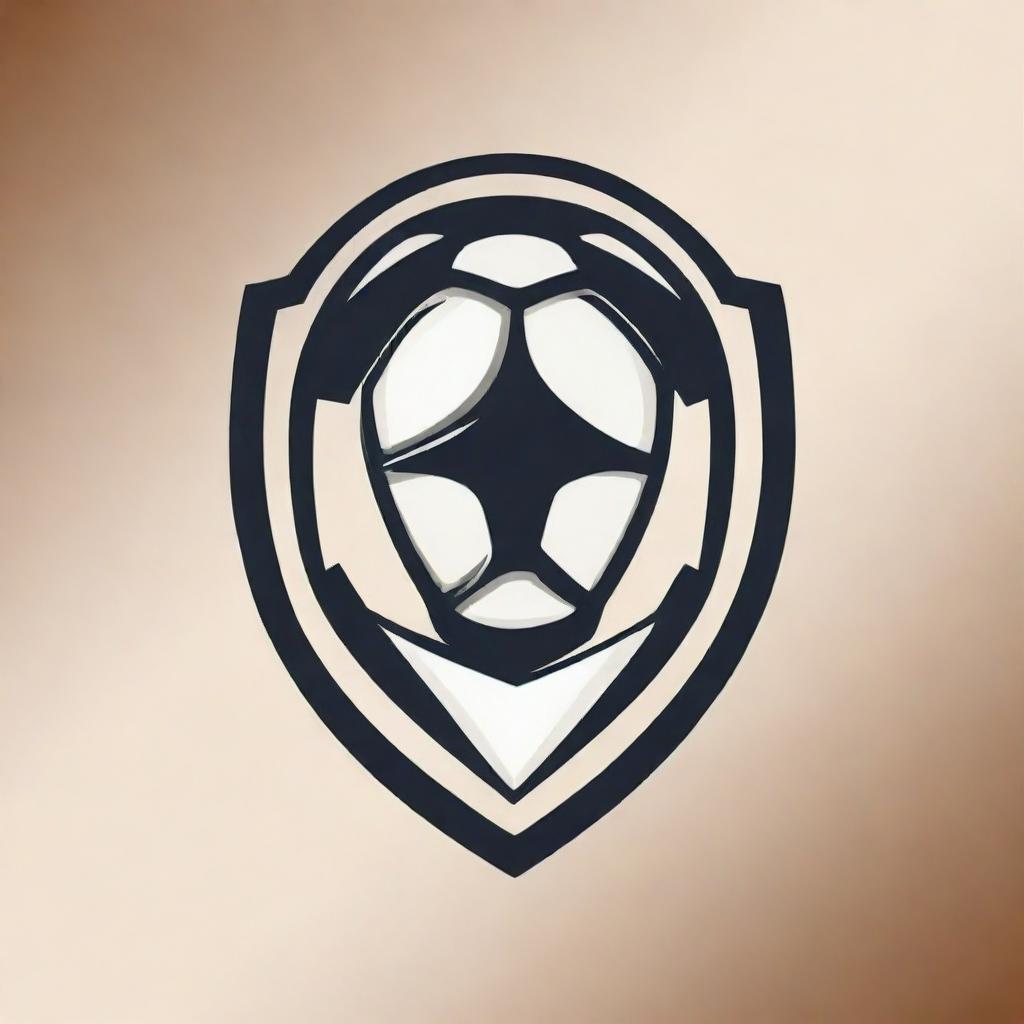 Design an empty football logo with artistic elements