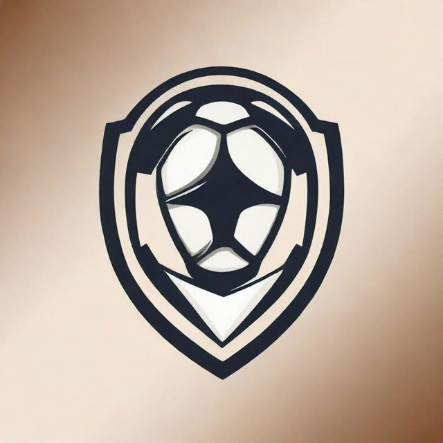 Design an empty football logo with artistic elements