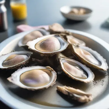 In the distant future, humanity has colonized distant planets, and the intergalactic transport vessels use advanced technology to cultivate seed oysters for sustainable seafood production.