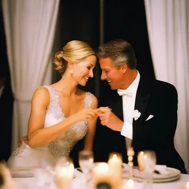 As the couple sat down for a candlelit dinner, they gently twirled their silverware in a synchronized dance.