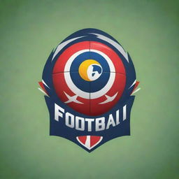 Empty football logo design adorned with artistic flair