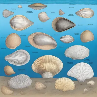 During the Cretaceous period, bivalves evolved and flourished in the oceans.