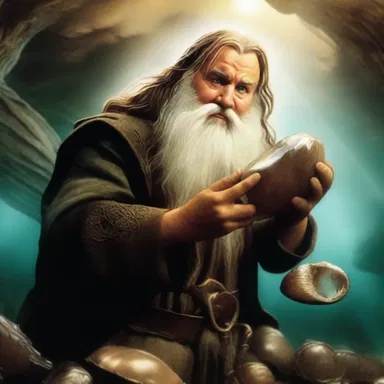 In the fantasy novel 'The Lord of the Rings', the character Gimli finds a magical bivalve shell that grants him the power to breathe underwater.