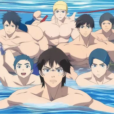 In the anime series, the protagonist excels at breaststroking, leading his team to victory in swimming competitions.