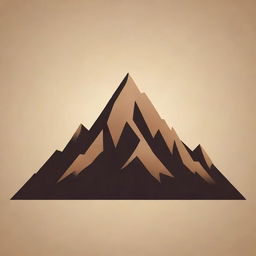 Artistic, high-quality png illustration of a mountain symbol