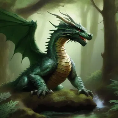 The dragon's outroar echoed through the mystic forest, adding an element of fantasy to the tale.