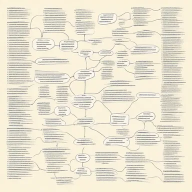 The artist's mind map was diagrammatical, visually depicting the relationships between different artistic concepts.