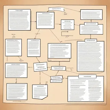 The author created a diagrammatical outline of the plot, mapping out the key events and character relationships.