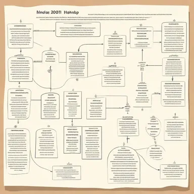 The author created a diagrammatical outline of the plot, mapping out the key events and character relationships.
