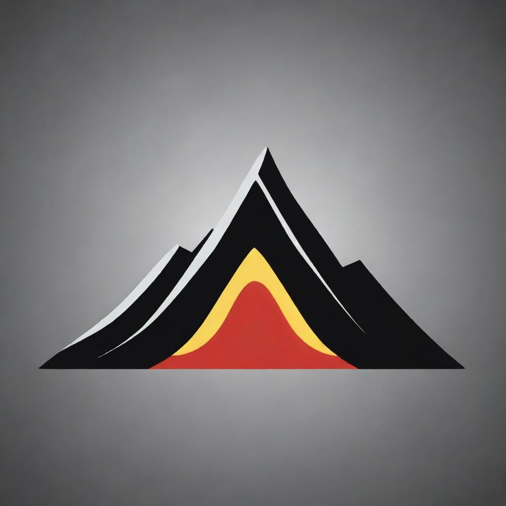 Artistic representation of a mountain symbol in PNG format