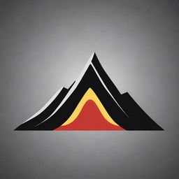 Artistic representation of a mountain symbol in PNG format