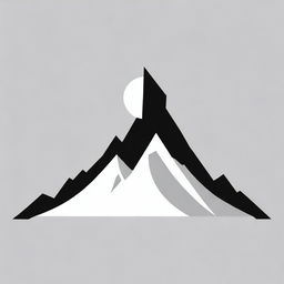 Artistic representation of a mountain symbol in PNG format