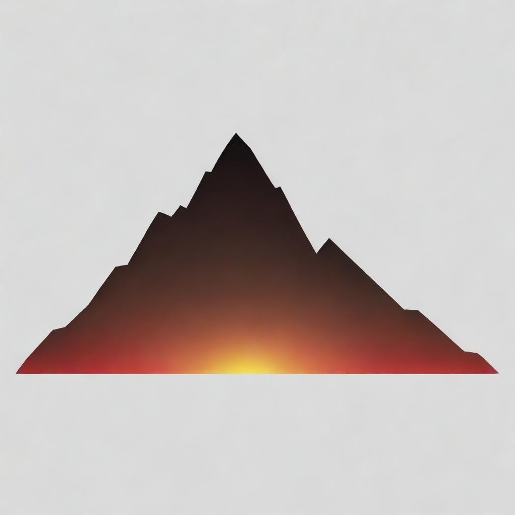 Artistic depiction of a mountain symbol in PNG format