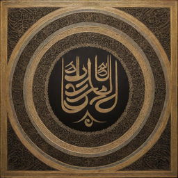 Symbolic representation of Allah within the realm of Islamic art such as calligraphy or geometric patterns. No human depiction