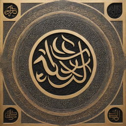 Symbolic representation of Allah within the realm of Islamic art such as calligraphy or geometric patterns. No human depiction