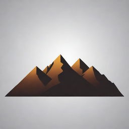 Artistic mountain symbol in PNG format