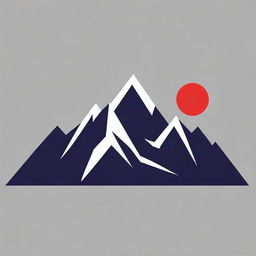 Artistic mountain symbol in PNG format