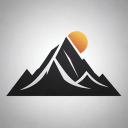 Artistic mountain symbol in PNG format