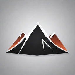 Artistic mountain symbol in PNG format