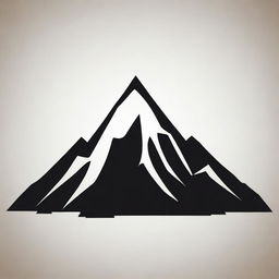 A highly detailed, artistic representation of a mountain symbol in PNG format.