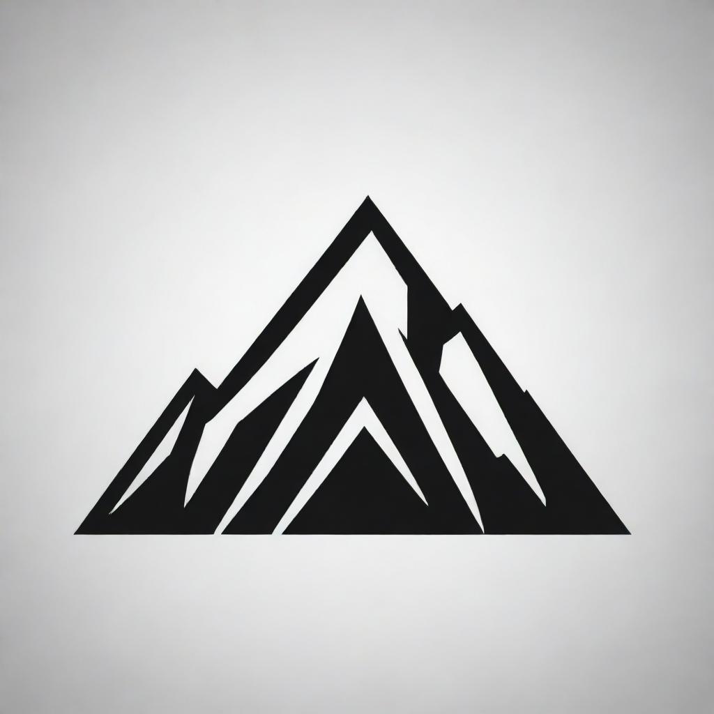 A highly detailed, artistic representation of a mountain symbol in PNG format.