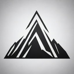 A highly detailed, artistic representation of a mountain symbol in PNG format.