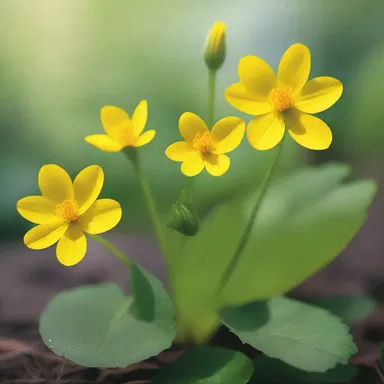 The artist skillfully captured the delicate beauty of the lesser celandine in their painting, portraying its heart-shaped leaves and buttercup-like flowers.