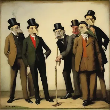 The ridiculer's paintings were known for their satirical and ironic commentary on society.