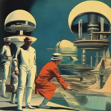 In the ridiculer's science fiction novels, futuristic societies were portrayed with biting sarcasm and satire.