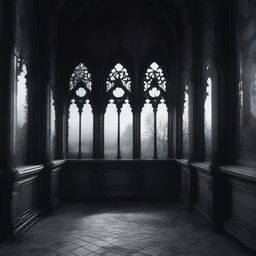 This is a high-quality digital art image that depicts a gothic, highly detailed background