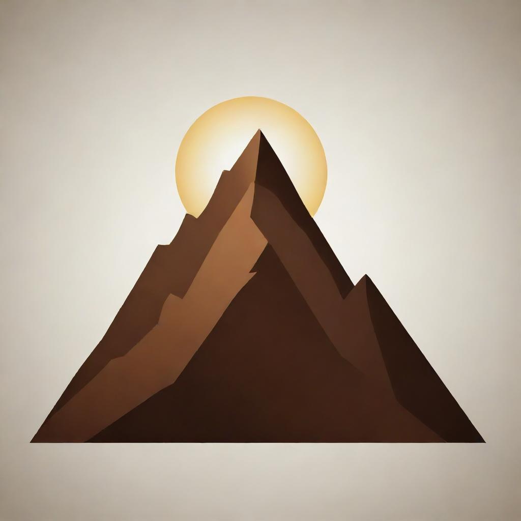 Mountain symbol in png format, depicted as an artistic illustration.