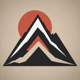 Mountain symbol in png format, depicted as an artistic illustration.