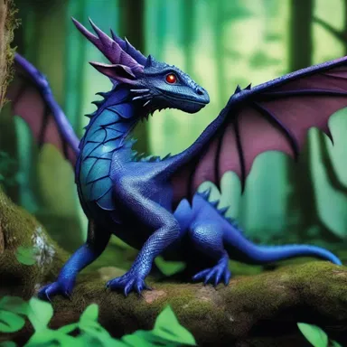 In the magical world of dragons and fairies, the enchanted forest would come alive as creatures of the night go to sleep.