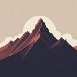 A visually stunning PNG art illustration of a mountain symbol.