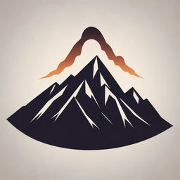 A visually stunning PNG art illustration of a mountain symbol.