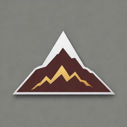 A digital art piece in PNG format showcasing a symbol or emblem representing a mountain.