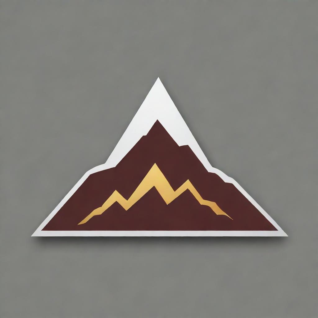 A digital art piece in PNG format showcasing a symbol or emblem representing a mountain.
