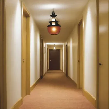 The narrow hallway was intentionally designed to impede direct line of sight.