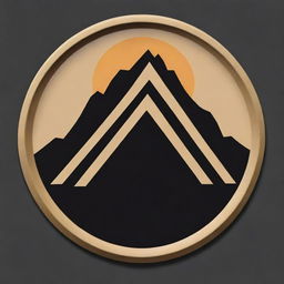 A digital art piece in PNG format showcasing a symbol or emblem representing a mountain.