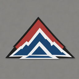 A digital art piece in PNG format showcasing a symbol or emblem representing a mountain.